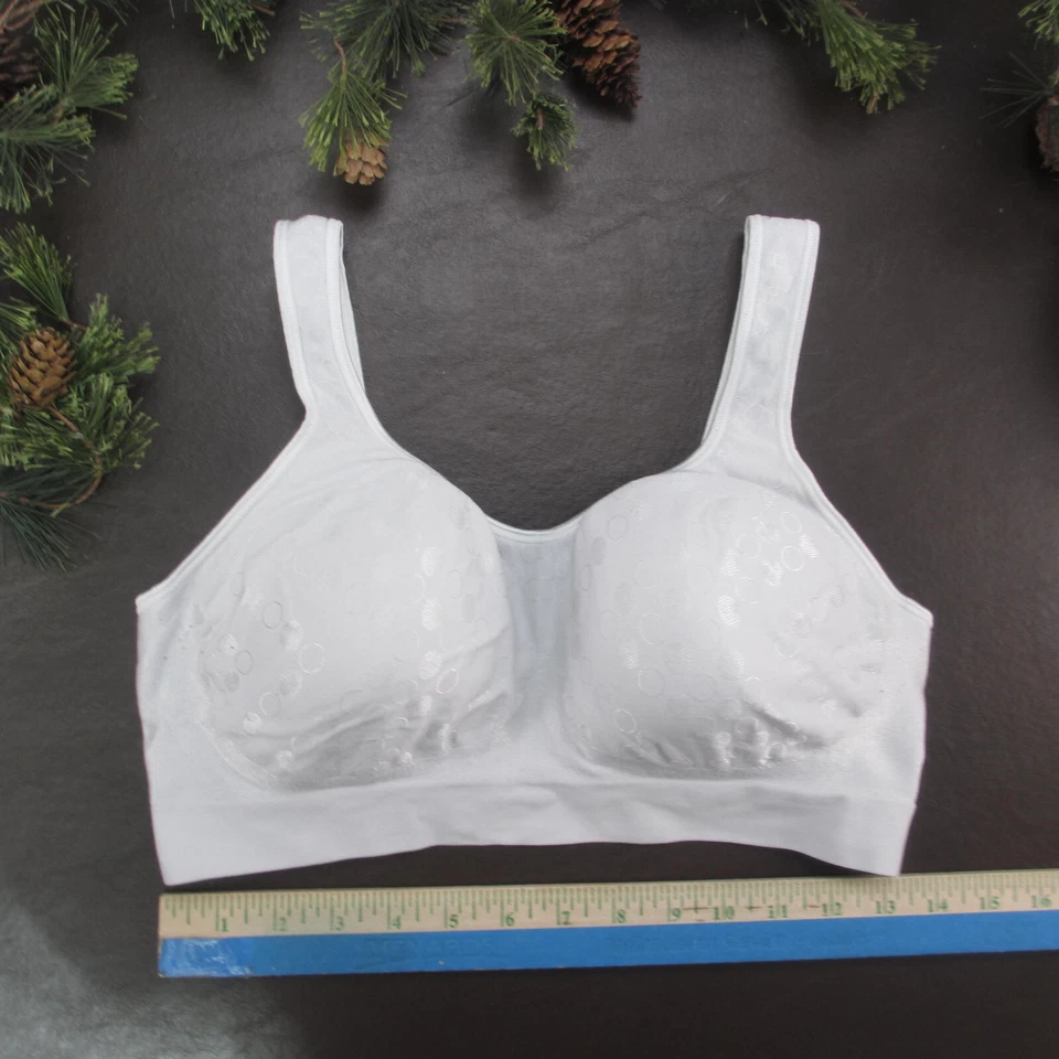 Bali Bra Size XL Gray Wireless Adjustable Clasp Back - Image 2 of 4