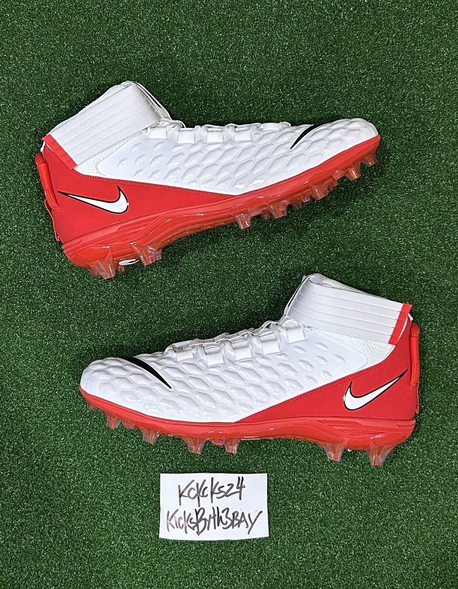 Nike Force Savage Pro 2 Mid Football Cleats White Red Men\'s Size 13 BV3969-104 Amazon.com | Nike Force Savage Pro 2 White Red Football  main image 2