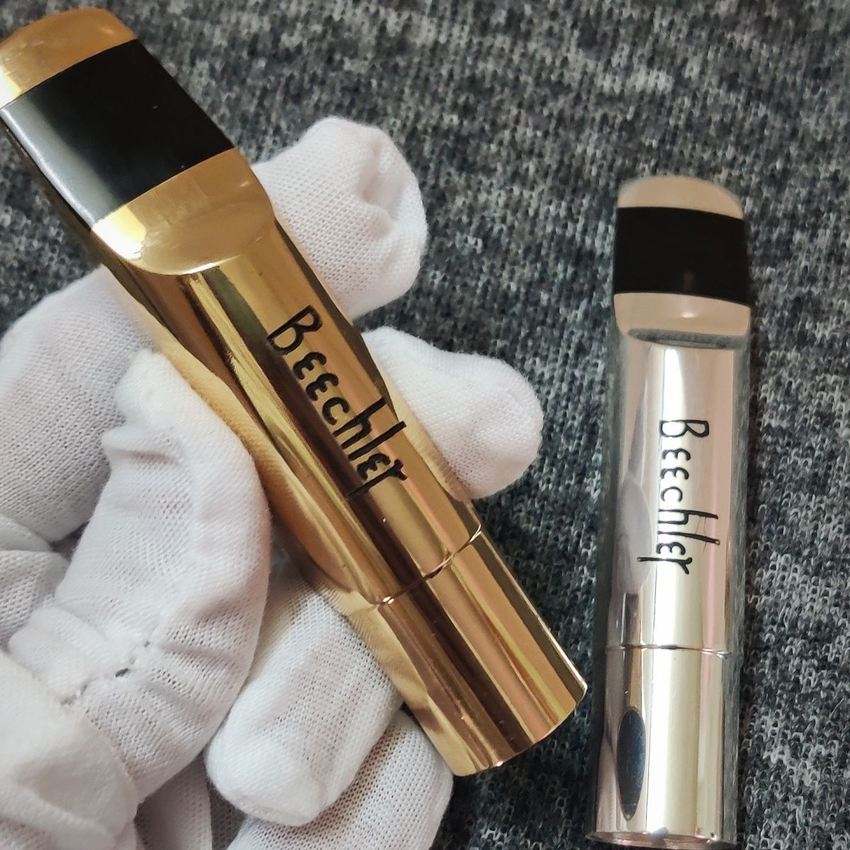 Tenor Soprano Alto Saxophone Metal Mouthpiece Gold/Silver w/Ligature