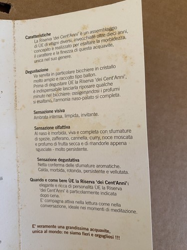 GRAPPA NONINO RISERVA CENT’ANNI INVECCHIATA 12 ANNI DI VITIGNI DIVERSI - Foto 11 di 11