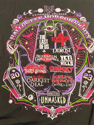 Universal Studios Halloween Horror Nights All Houses Shirt Size Ladies 3X HHN - Picture 5 of 7