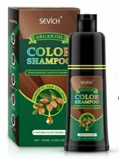 500ML Natural Permanent Hair Dye Instant Fast Hair Dye Color Shampoo Argan Oil