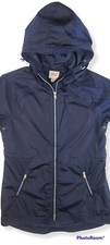 Everlast Jacket Womens Small Rain Parka Style Windbreaker Blue Zipper Hooded