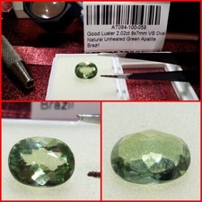Apatita Oval  VS Verde de Brasil 2.02 Cts