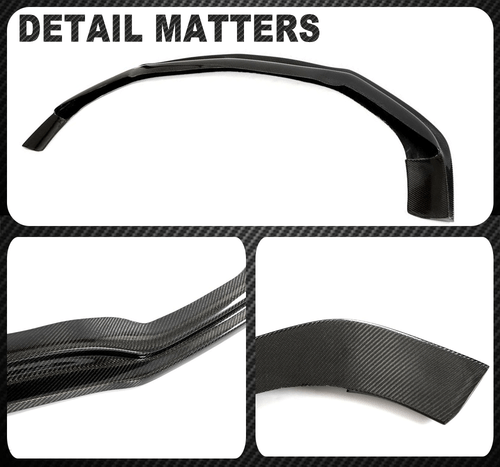 For Benz W212 E400 E300 Sport 2014-16 REAL CARBON Front Bumper Lip Spoiler Chin - Picture 12 of 12