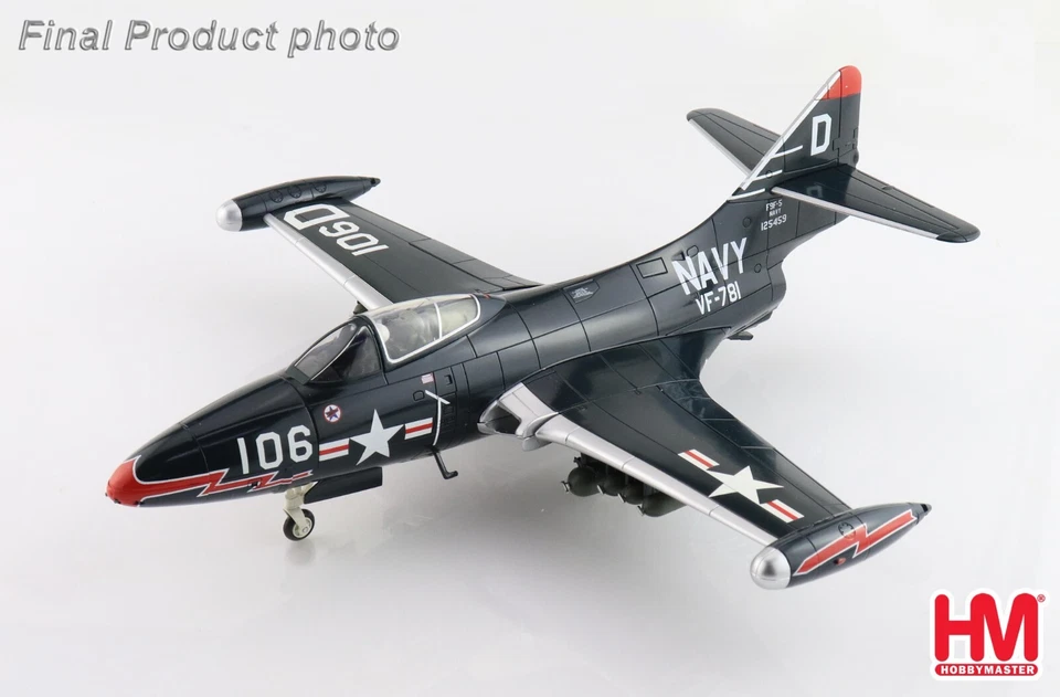 Hobby Master 1/48 HA7210B F9F-5 Panther, USN VF-781 Pacemakers, "MIG-15s Killer" - Image 2 of 4