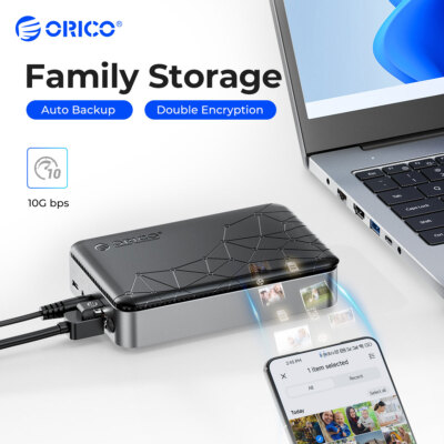 ORICO NAS Network Attached Storage 2,5 Zoll SATA HDD/SSD Festplattengehäuse DE