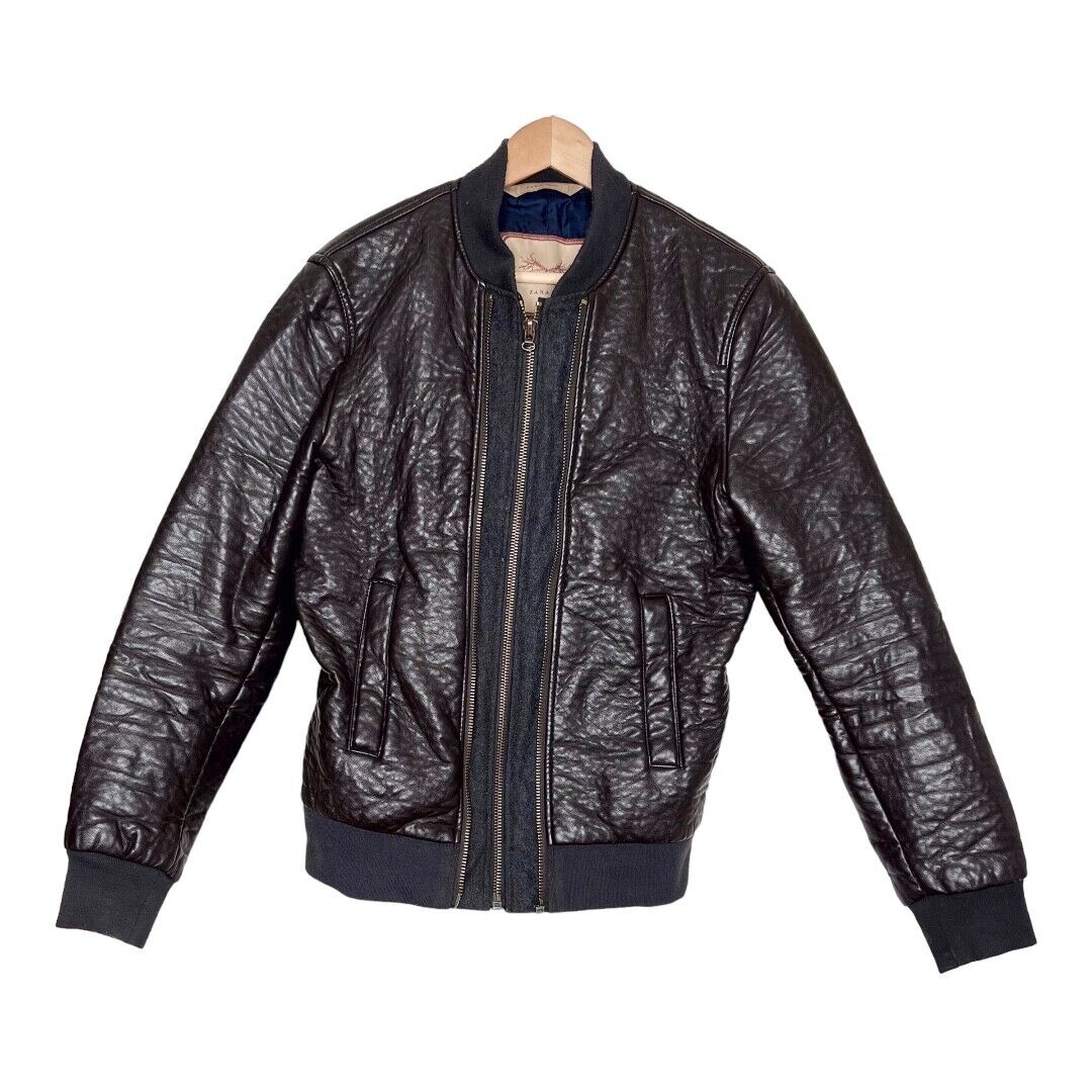 Zara Faux Leather Bomber Jacket | eBay Zara Faux Leather Bomber Jacket | eBay