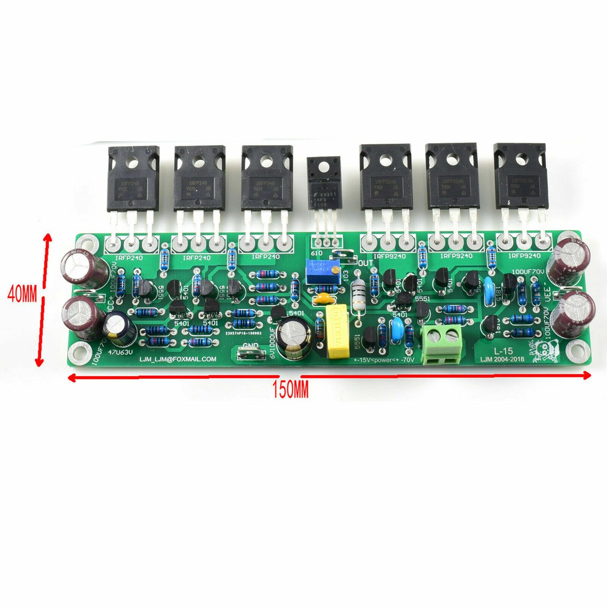 FET POWER AMP 基板セット 1pc L15 FET Mono 150W 300W 600W Power Amplifier Board with