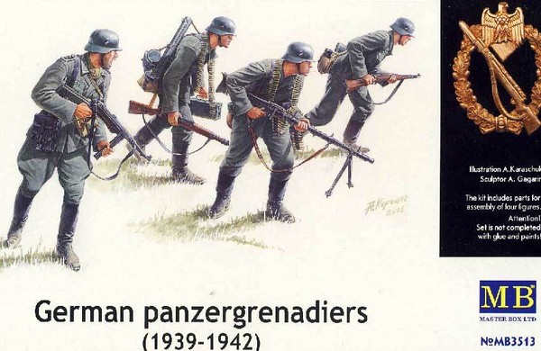 Masterbox - German Panzergrenadiers Deutsche Panzergrenadiere 1:35 Front Bausatz-image