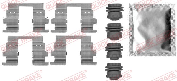 Quick Brake 109-0013 ZubehöR Kit, Scheibenbremsbelag FüR Chevrolet, Opel, Opel-image