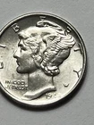 1942 P Mercury Dime Brilliant Uncirculated 90% Silver Coin BU  Lot U704