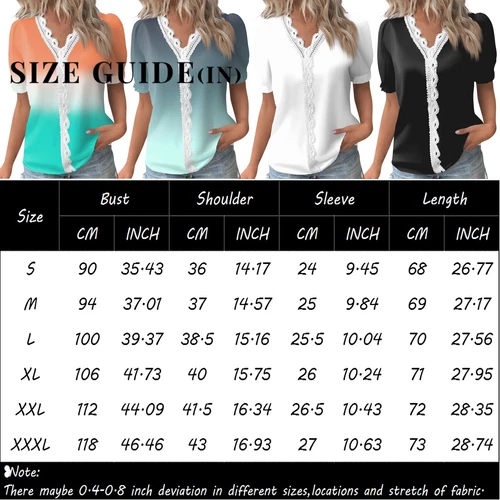 Womens Base Loose Short Pullover Summer Tops Sleeve V neck Ladies Shirt Blouse - Bild 31 von 64