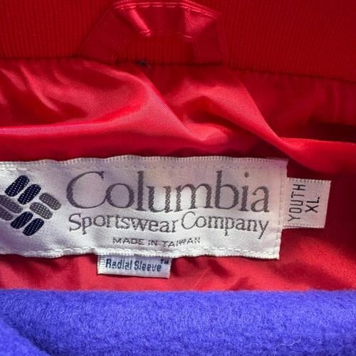 Vintage Columbia Bugaboo Jacket 2 in 1 Blue Red Youth Extra Large Aztec 90's - Picture 9 of 17