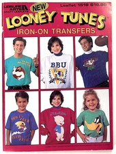 Looney Tunes 1993 Iron-On Transfers Book Leisure Arts 1518 Cartoons