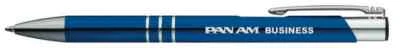 PANAM PAN AM KULI KUGELSCHREIBER AIRLINES METALL EDEL LUXUX BUSINESS CLASS SILBER BLAU