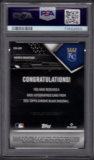 2021 Andrew Benintendi Topps Chrome Black #ABE Auto Orange