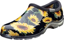 Bottes De Jardin Imperméables Pour Femmes Avec Imprimé Tournesol Noir Coloré