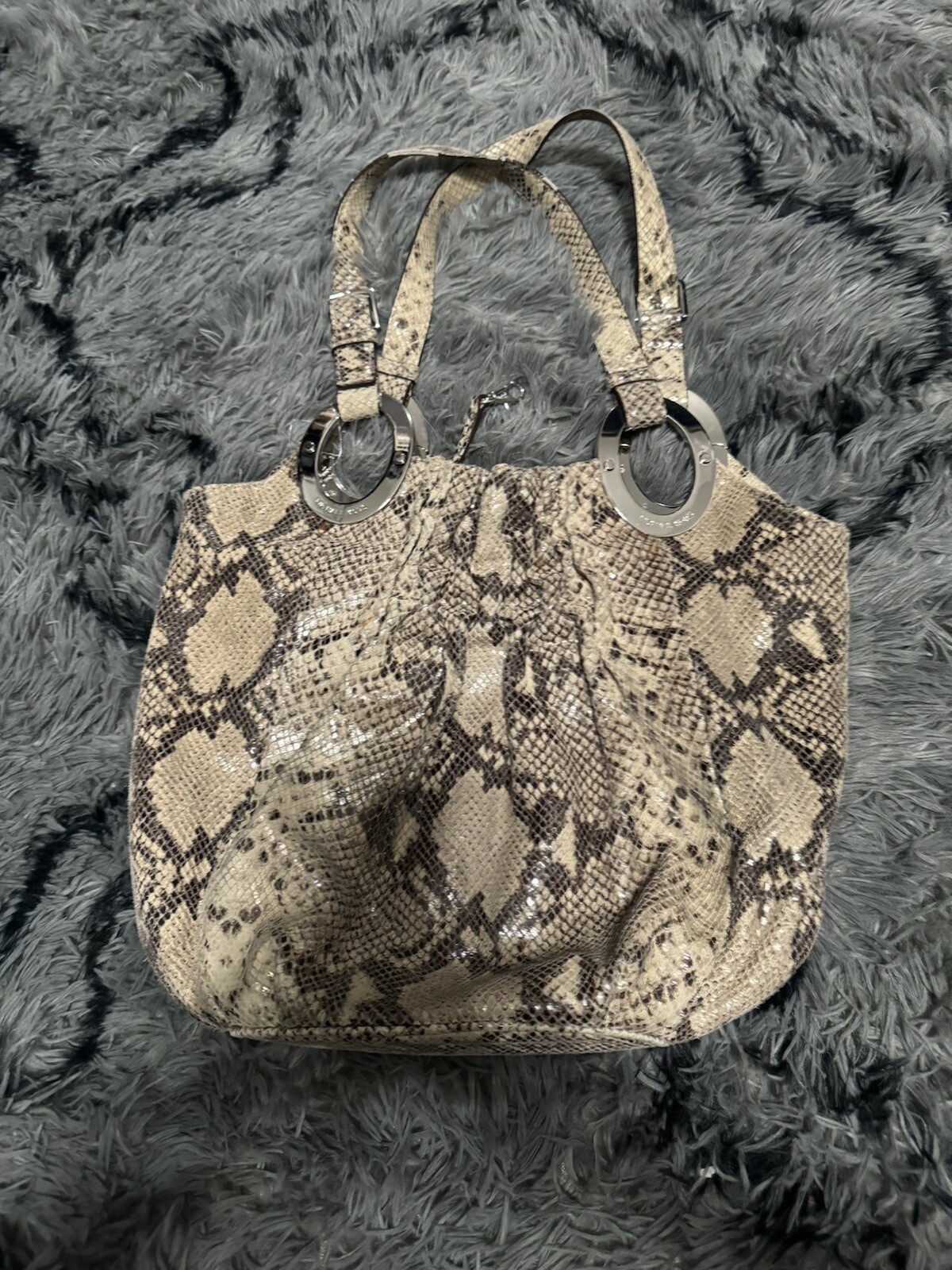 MICHAEL MICHAEL KORS Leather Python Pattern Shoul… - image 1