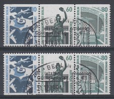 Berlin Zusammendruck gest W 91 W 92 aus MH 15 Sehensw&uuml;rdigkeiten Sonderstempel