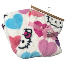 Hello Kitty Faux Fur Throw 50" X 70" Lots Of Hearts