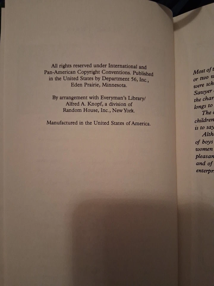 Literary Classics Mark Twain The Adventures Of Tom Sawyer Hardcover Book Foto 3 de 4