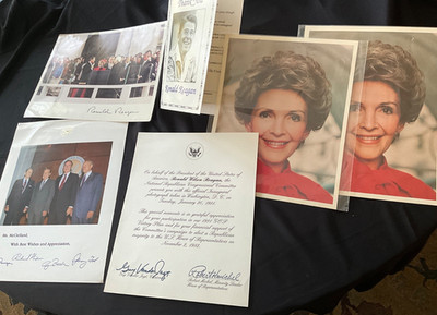 Vintage GOP Memorabilia Lot 1981-1990 Reagan Nixon Bush Ford 6pc Donor Set