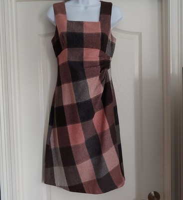 Kay Unger Tartan Pink Gossip Girl Preppy Color Block Designer Tweed Dress 4