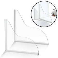 2PCS Shower Splash Guard Waterproof Bathtub Water Blocker Clear Acrylic