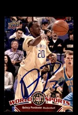 Signed Basketball Card Auto Quincy Pondexter 2010 Upper Deck World of Sports #49