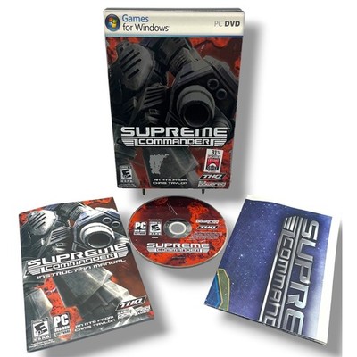 Supreme Commander PC Game Windows RTS THQ Gas Powered Games Complete w/ Map CIB
