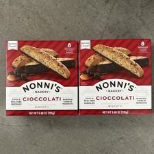 2 Pack Nonni  s Biscotti Cioccolati   8 Wrapped   Dipped in Real Dark Choc 6.88oz