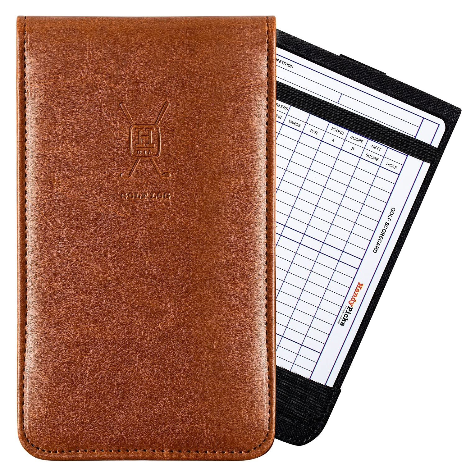 Scorecard Holder | Leather Yardage Book Cover | Includes Scorecard & Pencil