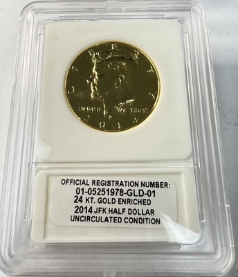 2014 24K Gold Plated Kennedy Half Dollar | eBay