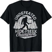 Bigfoot Hide and Seek Champion Shirt Sasquatch Tee Men Kids T-Shirt