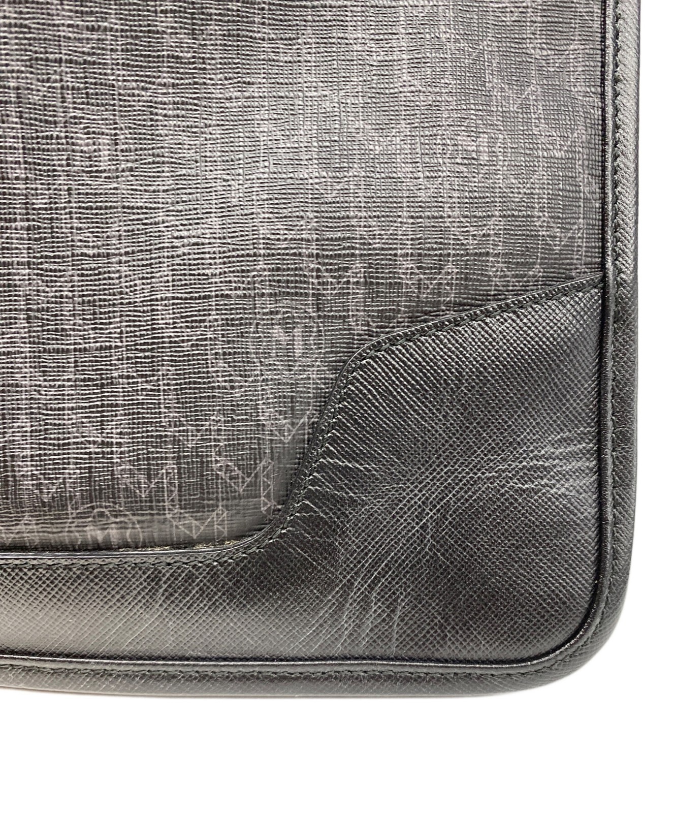 MONTBLANC Shoulder Bag Men's Burberry Trench Coat Black Used 30.5cm x 26.5cm thumbnail 8