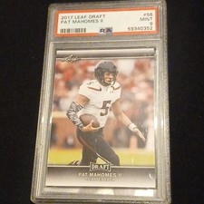 Leaf 2017 Leaf Draft Patrick Mahomes II RC Base #56 Texas Tech PSA 9