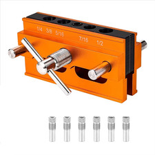 Self Centering Doweling Jig Kit Drill Jig for Straight Holes With 6 Drill Guide