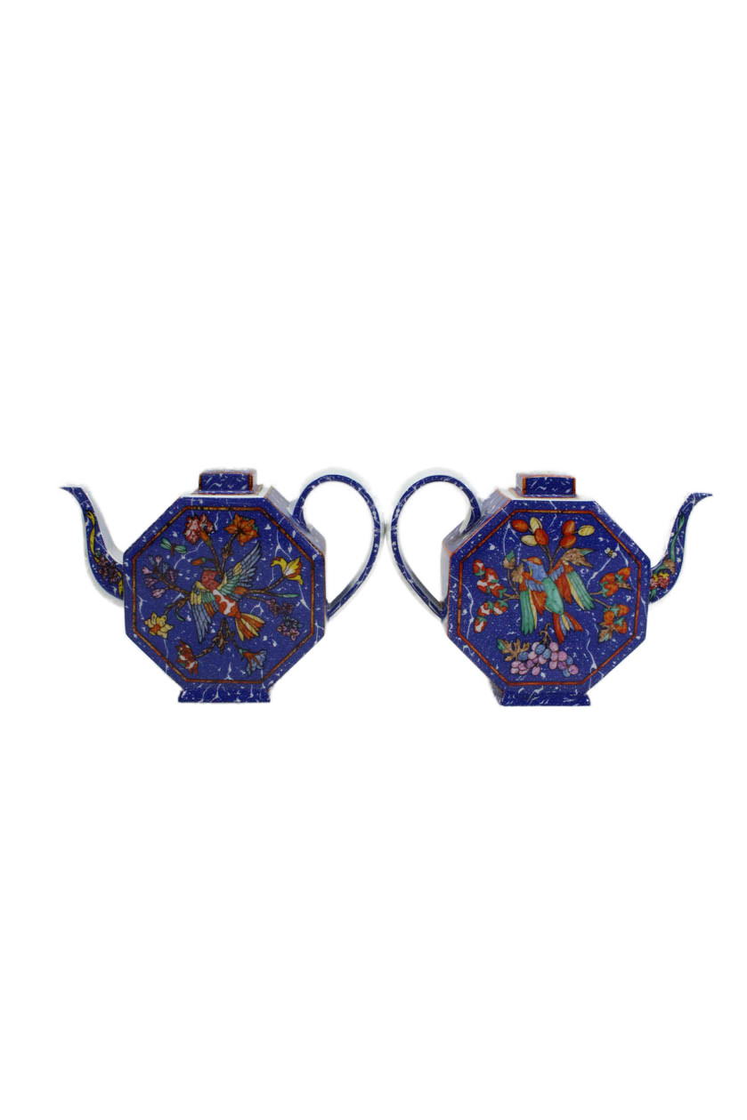 Hermes Marqueterie De Pierres d'Orient et d'Occident Tea Pot Set of 2 Blue 5.5"x thumbnail 8