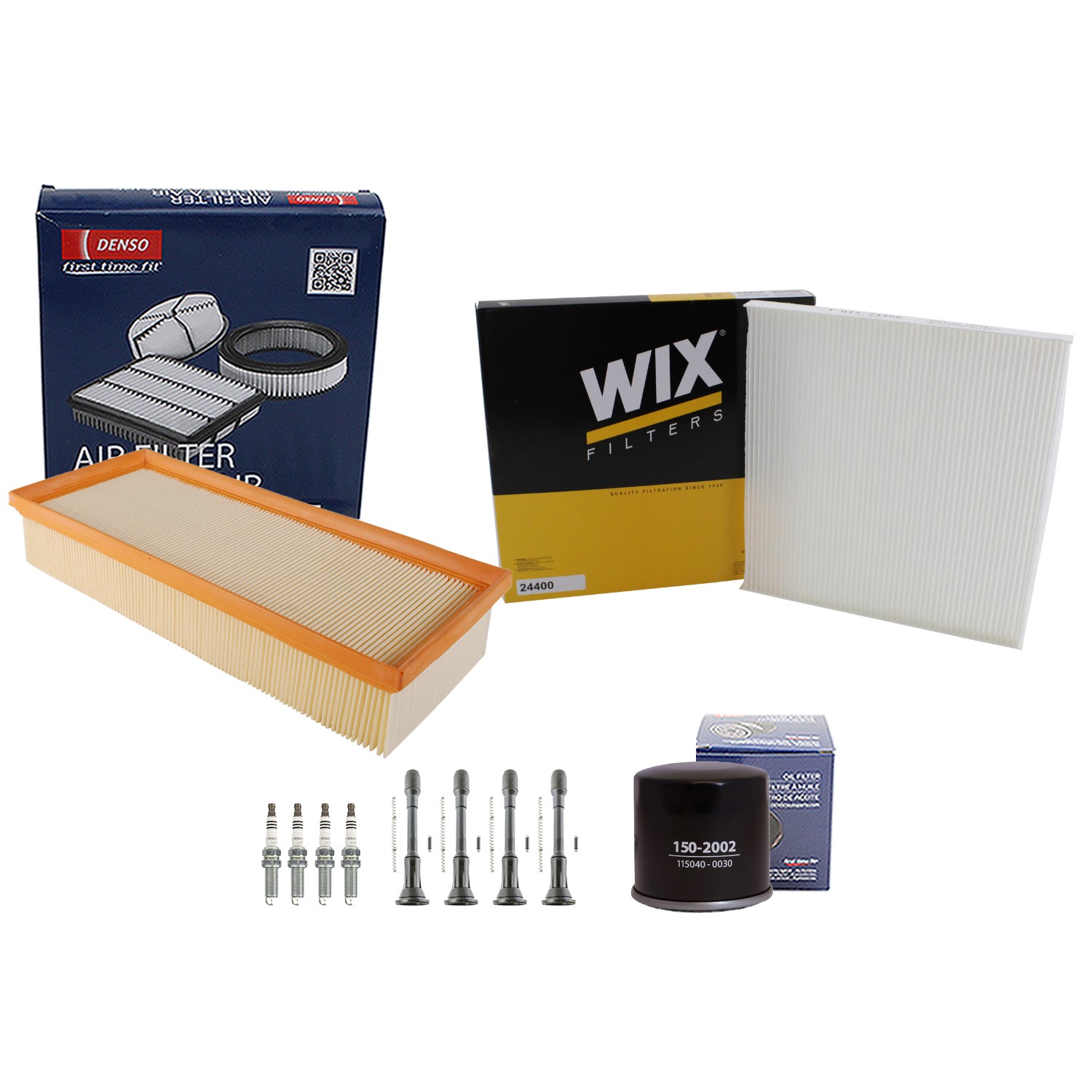 Denso Tune Up Kit NGK 4 Spark Plugs  Boots Kit for Altima 2.5L L4 QR25DE 11-12