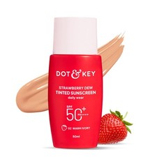Dot  Key SPF 50 Strawberry Dew Tinted Sunscreen 50ml - Brightens  Protects