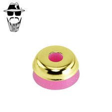 ORIGINAL LOWRIDER Gold Springer Fork Head Ring Sparkle Pink Rubber Universal.
