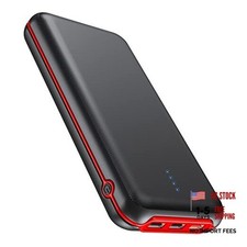 Portable Charger, 30000mAh 22.5W Fast Charging Power Bank with Black Red