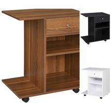 Vinsetto Printer Table Desk, Rolling Cart Stand with Wheels and Adjustable Shelf