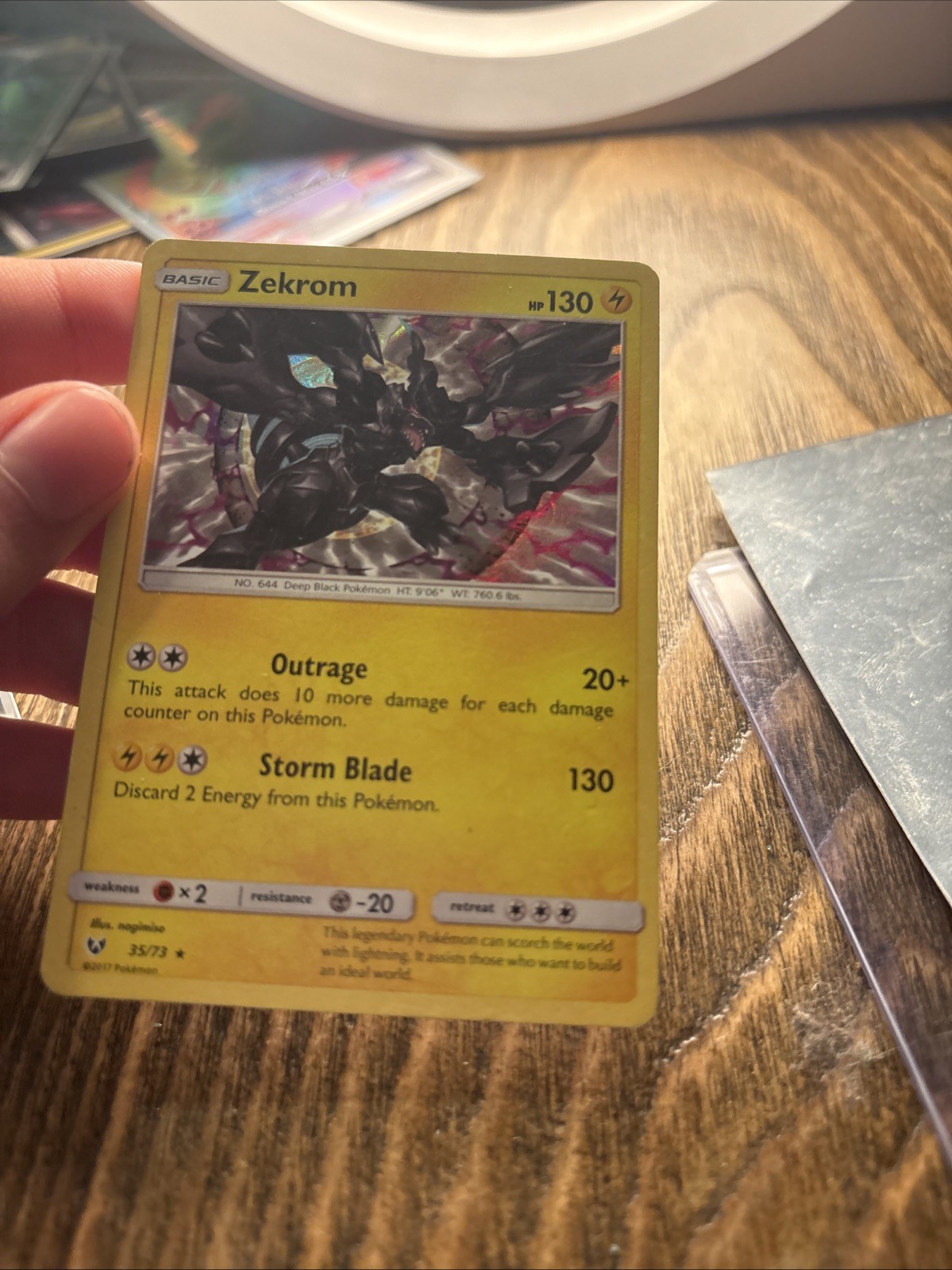 Zekrom Shining Legends - Pokemon NM 35/73 Holo Ungraded