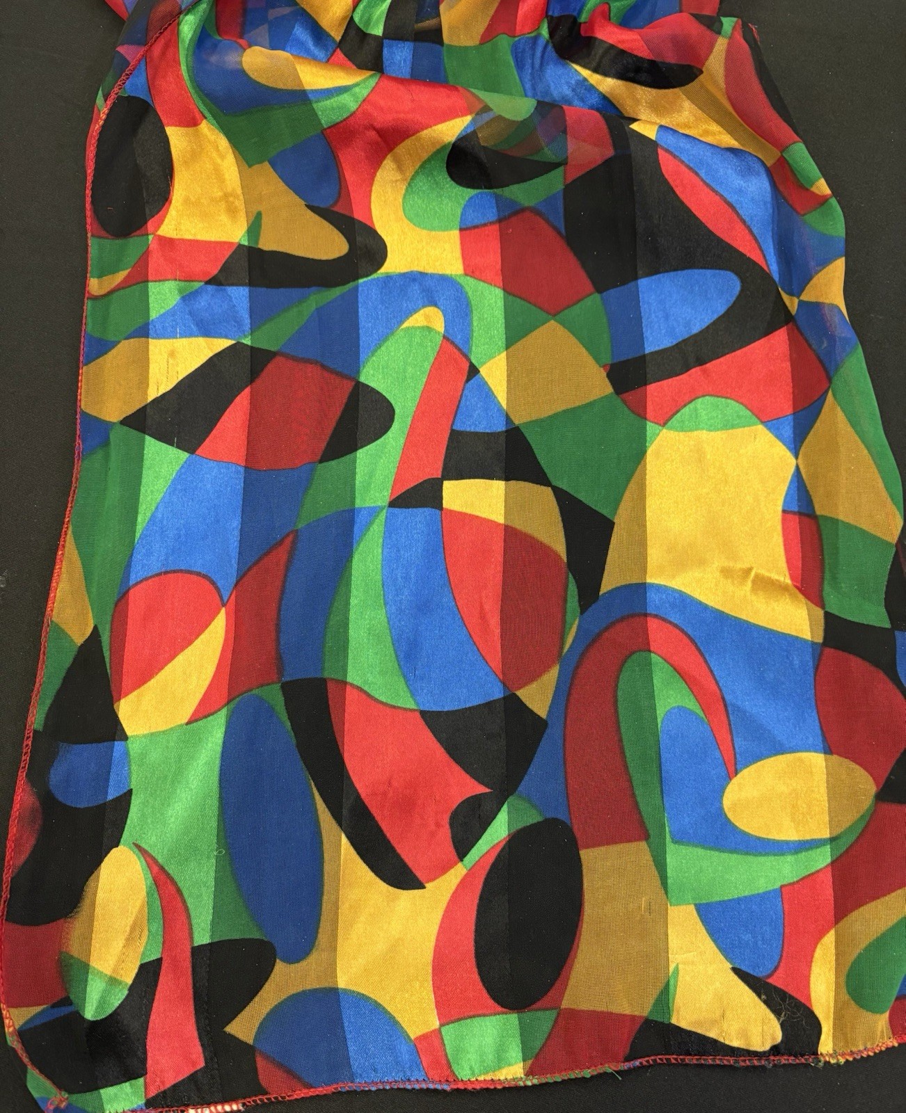 Patterned Abstract Scarf Possibly Mark Cross - image 2