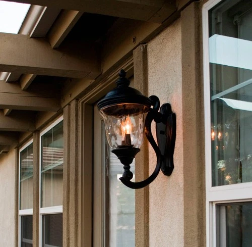 Maxim Carriage House 20" High Upbridge Arm Outdoor Wall Light - Picture 8 of 9