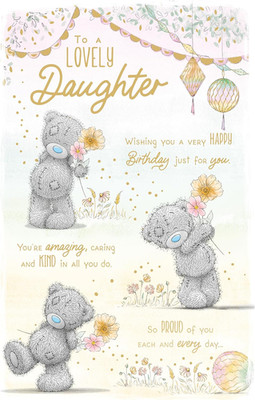 Me to You Tatty Teddy Cute Birthday Card to a Lovely Daughter - Official Collect