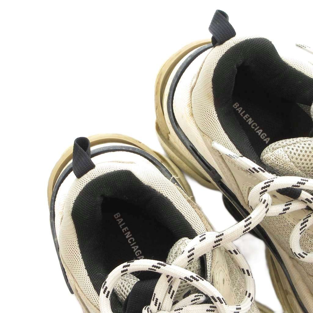 BALENCIAGA TRIPLE S WOMEN Triple Dad Sneakers Shoes Thick Sole Logo 24cm Beige G thumbnail 6