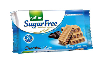 Gullón Sugar Free Chocolate Wafers 60g x4 Pack | No Added Sugar Snack